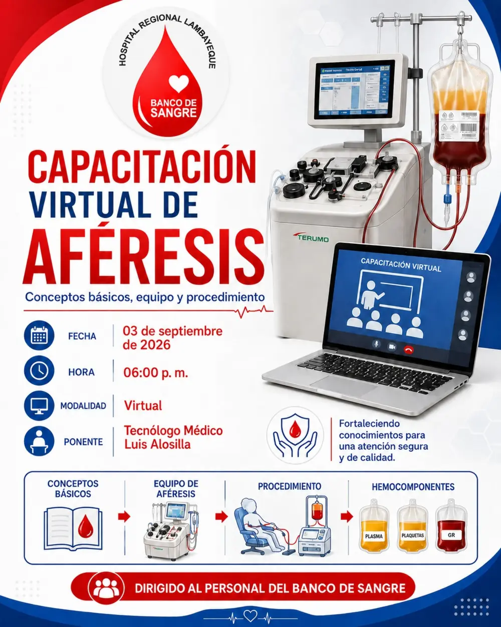 Capacitación virtual de Aféresis